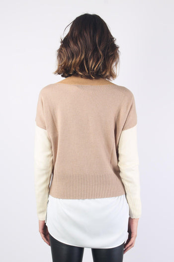 Databile Maglia Sollo V Beige/cammello - 2