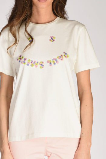 Tshirt Stampa Bianco/multicolor Donna - 3