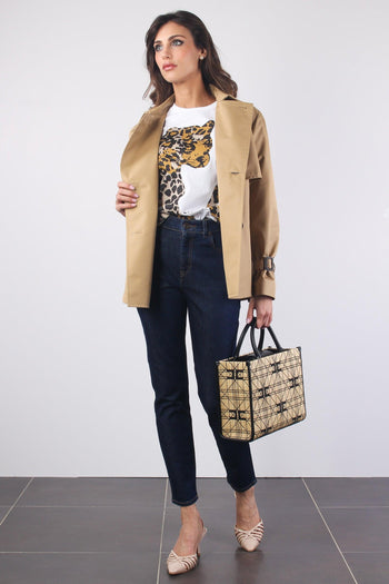 Biglia Trench Corto Miele - 6