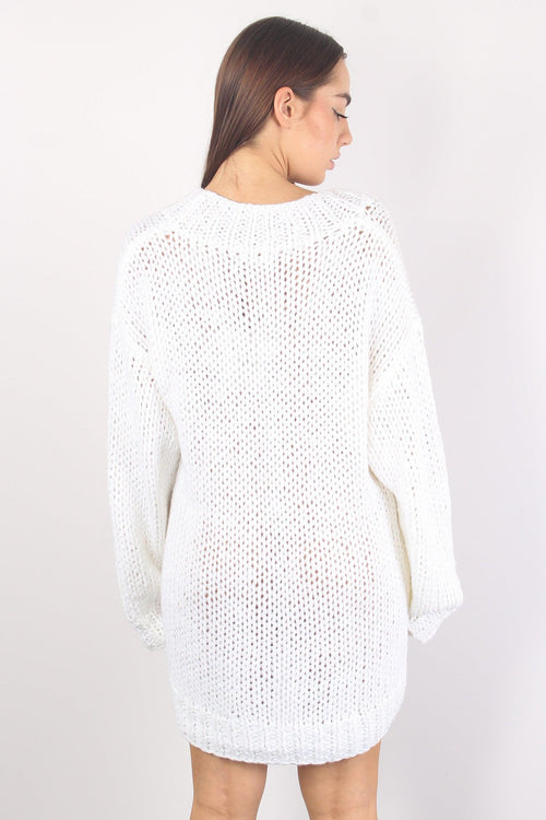 Maglia Over Scollo V Off White - 2