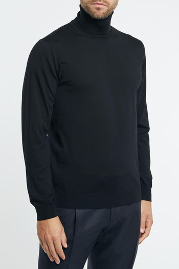 Maglia Dolcevita Royal Merino Nero - 3