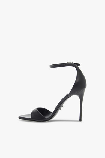 Sandalo con tacco FERRAGNI COLOR BLACK in nappa nero - 3