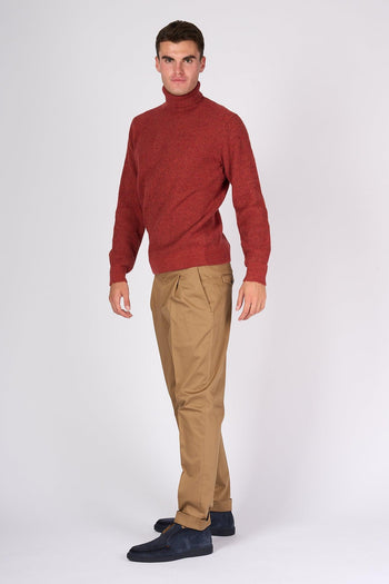 Pantalone Rebel in Satin Cammello Uomo - 5