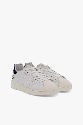 Sneakers BASE CALF WHITE-BLUE in pelle e gommato bianco e blu - 5