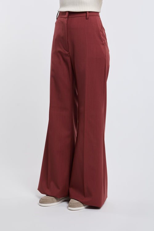 Max Mara Pantalone 100% WV Rosso - 2