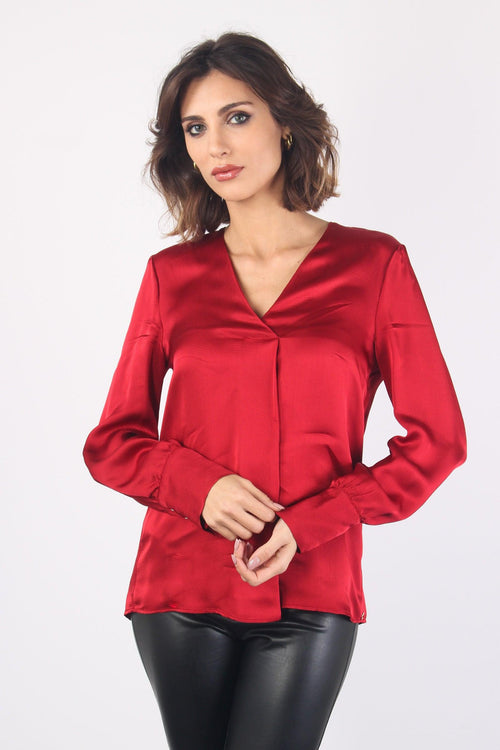 Dinamo Blusa Scollo V Rosso