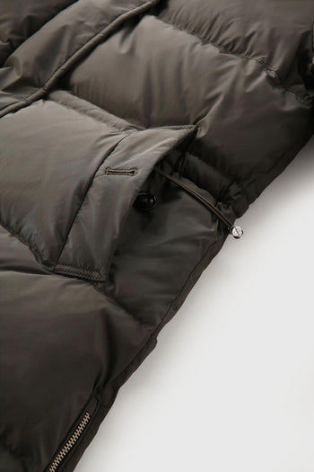 Piumino Alsea Puffy in Nylon Elasticizzato Verde Militare - 10
