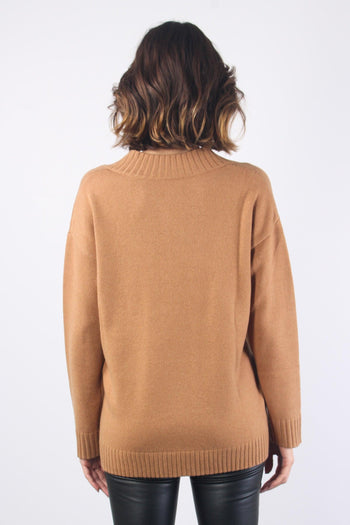 Indice Maglia Scollo V Cammello - 3