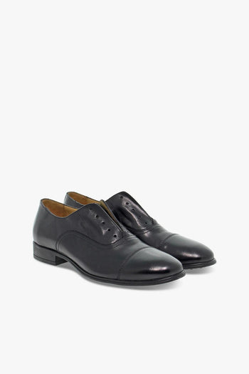 Stringata STILE INGLESE in pelle nero - 5