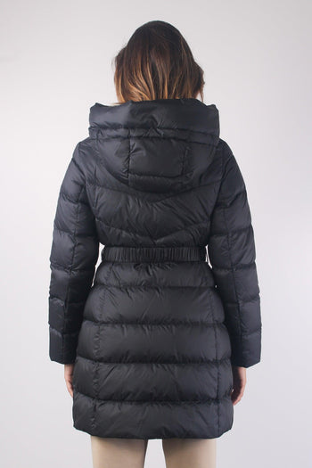 Mia Piumino Lungo Cinturato Nero - 2