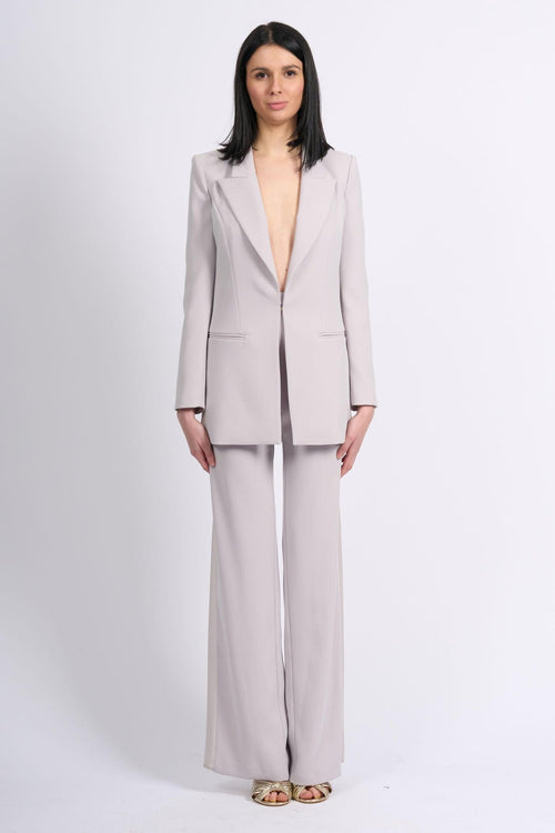 Tailleur Crepe Fluido Perla Donna