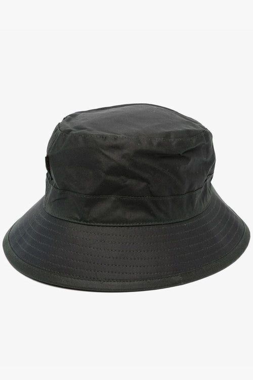 Cappello Verde Uomo bucket con ricamo