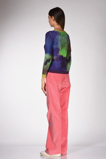 Maglia Stampata Viola/verde Donna - 5