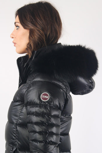 Piumino Cappotto Pelo Nero - 9