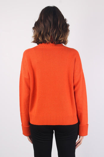 Sera Maglia Collo Alto Arancio - 3