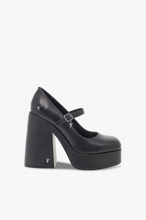 Scarpa con tacco KISSES BLACK SOPHIA in pelle nero