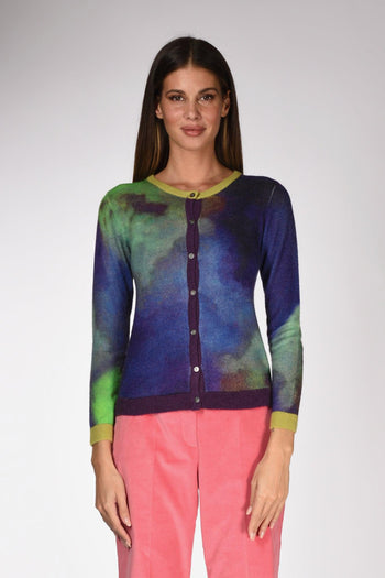 Maglia Stampata Viola/verde Donna - 2