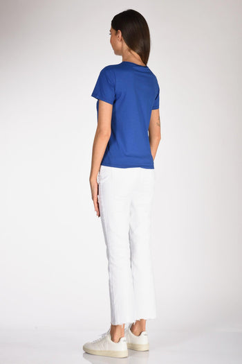 Tshirt Girocollo Bluette Donna - 5