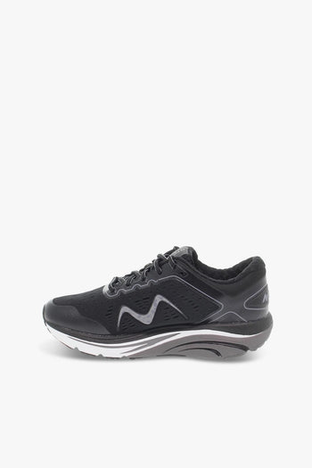 Sneakers GTC-2000 LACE UP RUNNING W in tessuto e ecopelle nero e grigio - 3