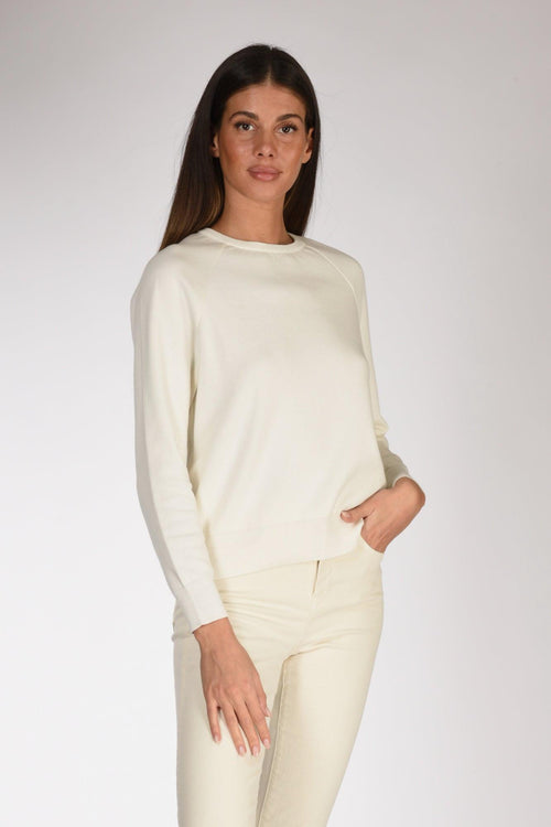 Maglia Girocollo Bianco Donna