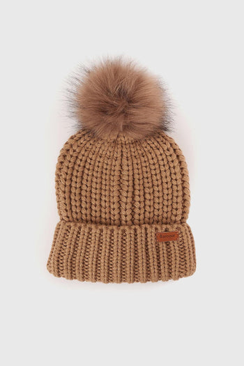 Set Beanie e Sciarpa in Lana Colore Marrone e Cammello Donna - 3