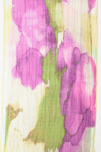 Sciarpa Stampata Verde/viola Donna - 3
