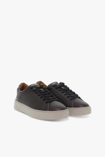 Sneakers WEIGHTLESS LOW TOP in pelle marrone e grigio - 5