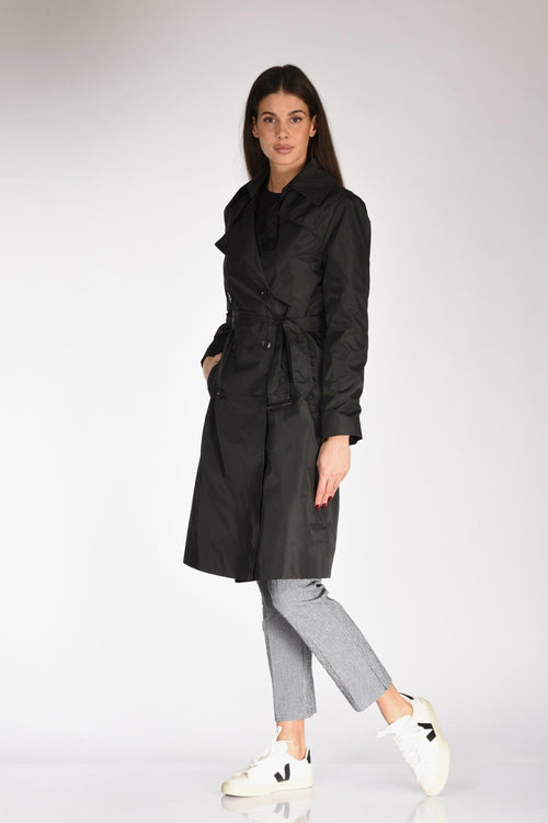 Trench Cintura Nero Donna