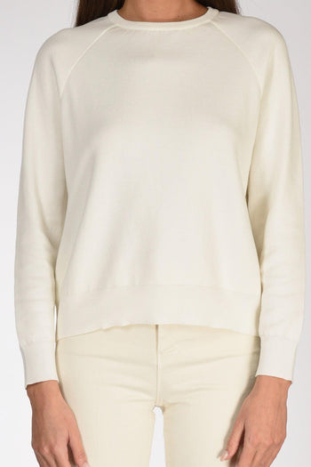 Maglia Girocollo Bianco Donna - 3