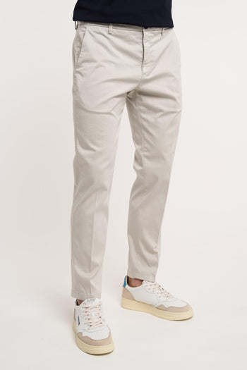 Pantalone Prince Chinos Crop in Misto Cotone Grigio - 3