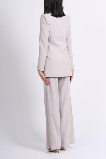 Tailleur Crepe Fluido Perla Donna - 7