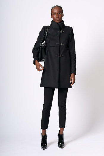 Cappotto Romantic Panno Nero Donna - 8