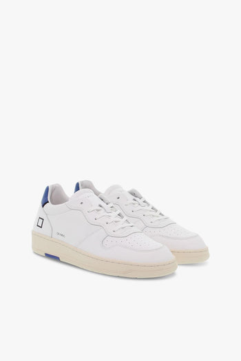 Sneakers COURT MONO WHITE-BLUE in pelle bianco e blu - 5