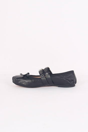 Ballerina Fibbia Borchie Vera Nero - 4