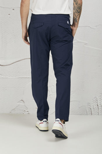Pantalone Chino Misto Cotone Colore Blu - 4