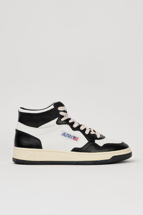 Medalist Mid Sneakers in pelle bianca e nera