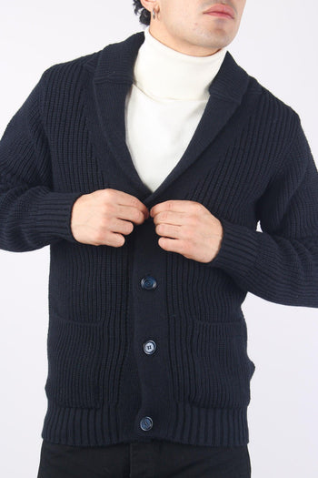 Cardigan Tasche Navy - 7