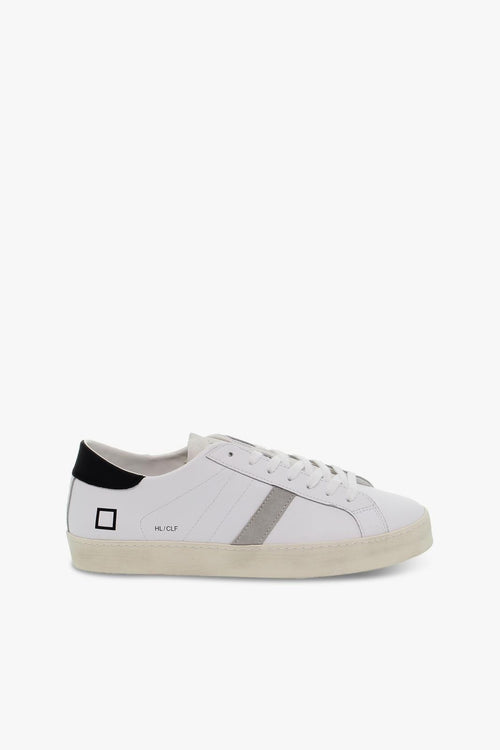 Sneakers HILL LOW CALF in pelle e camoscio bianco e nero