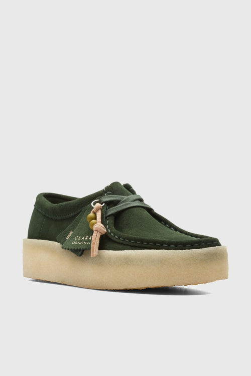 Clarks Wallabee Cup Scarpe in Pelle Verde Scuro - 2