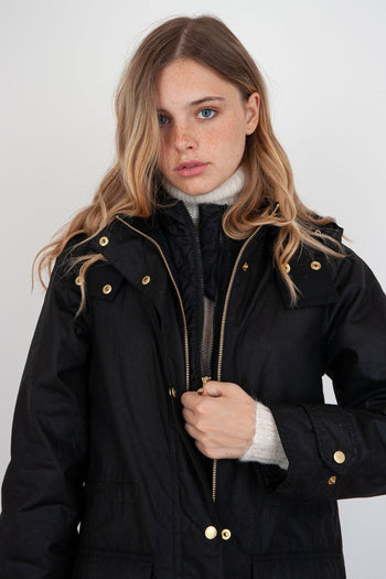 Parka Long Cannich Wax Nero - 2