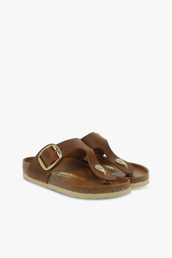 Sandalo basso GIZEH BIG BUCKLE in pelle cuoio - 5