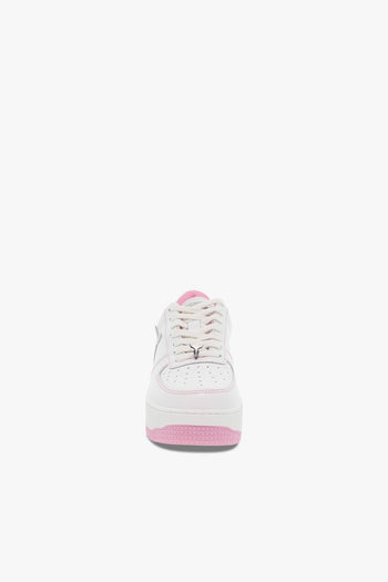 Sneakers REBOUND WHITE BUBBLEGUM in pelle e pelle bianco e rosa - 4