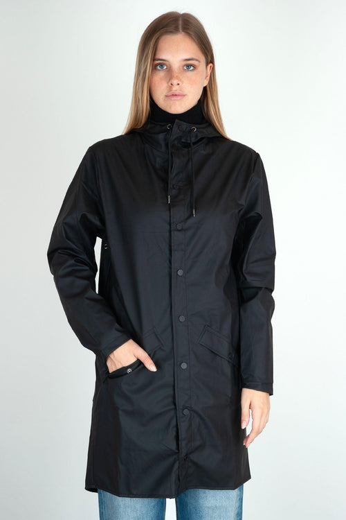 Long Jacket Sintetico Nero - 1