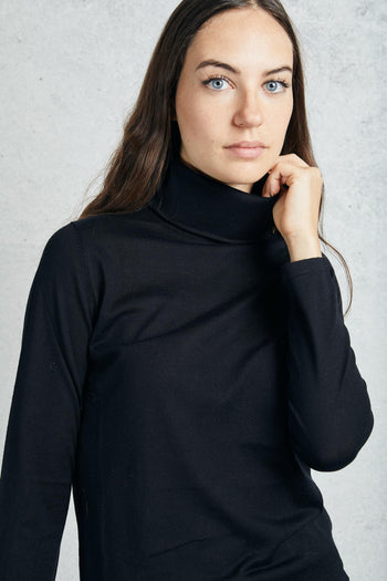 Maglia Dolcevita Nero Donna - 4