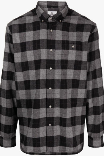 Camicia Quadri Cotone Grigio - 4
