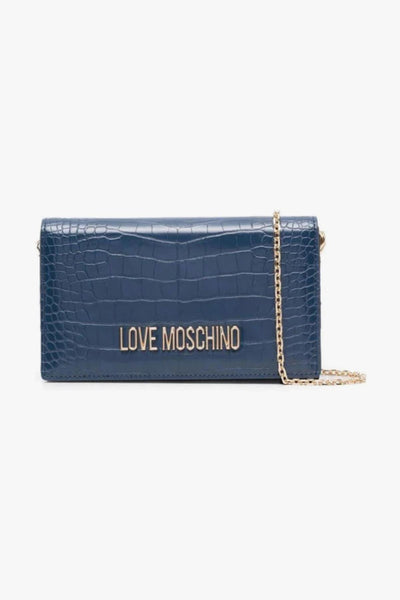 Borsetta Pochette Tracolla Catenella Blu