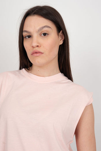 T-shirt Girocollo Suzana Cotone Rosa Chiaro - 2