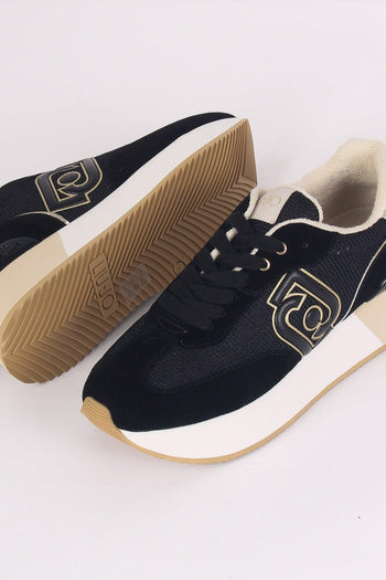 Sneaker Dreamy Suede Mesh Black/gold - 2