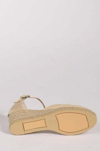 Espadrillas Zeppa Beige Chiaro/beige Donna - 5