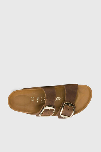 Sandalo Arizona Big Buckle Pelle Oliata Marrone - 4